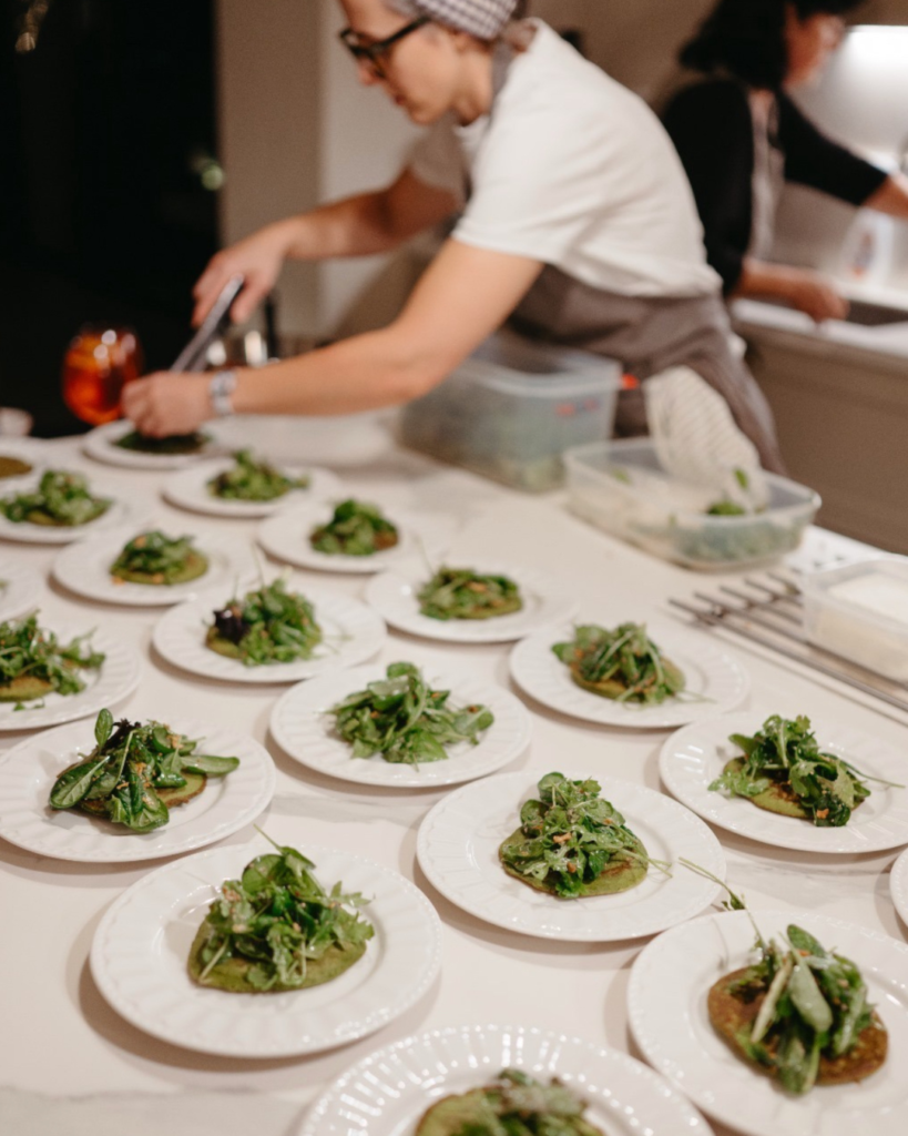 Chef preparing food for guests in the kitchen