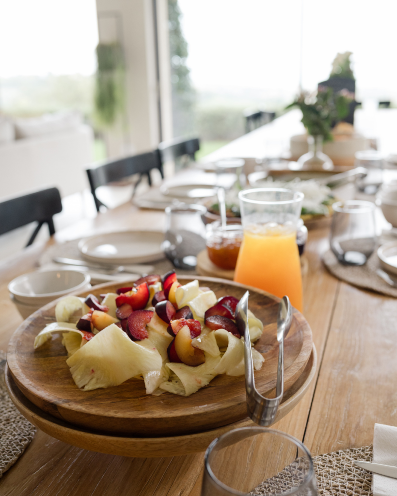 Retreat breakfast at Oliveto Estate